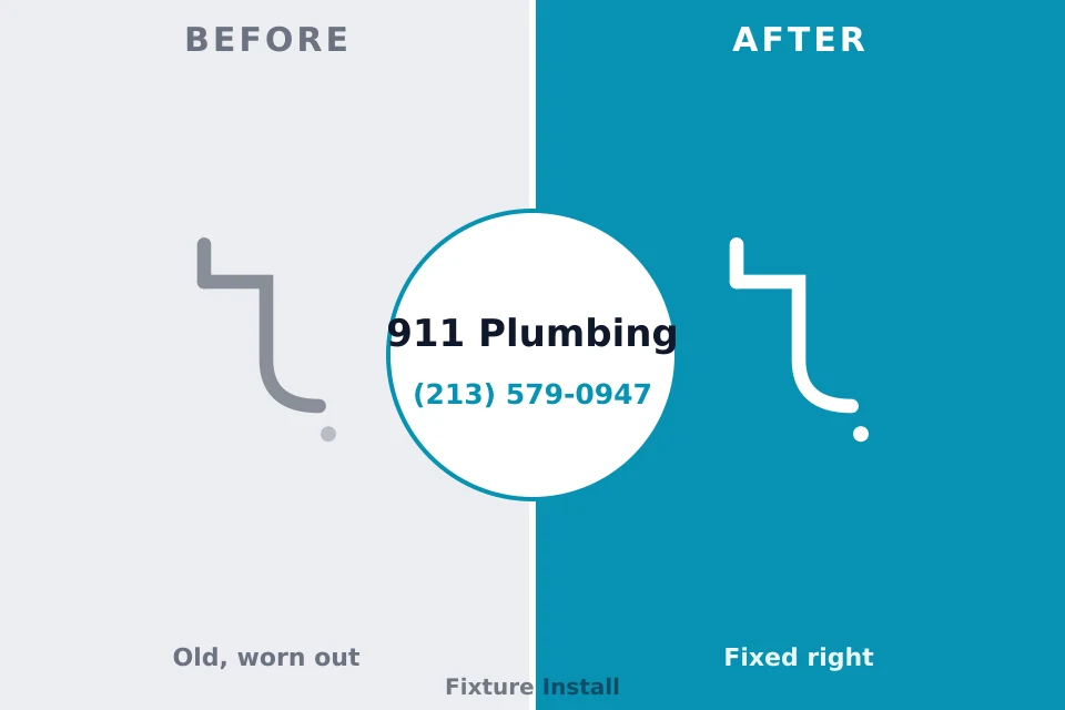 Before and after: plumbing repair Cross Plains, TX